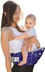 YooxArmor Baby Hip Carrier, Hip Carrier for Baby with Adjustable Waistband Support, Baby Carrier with Hip Seat for Newborn to Toddler Up to 66 Lbs, Baby Holder Carrier with Various Pockets for Dad Mom
