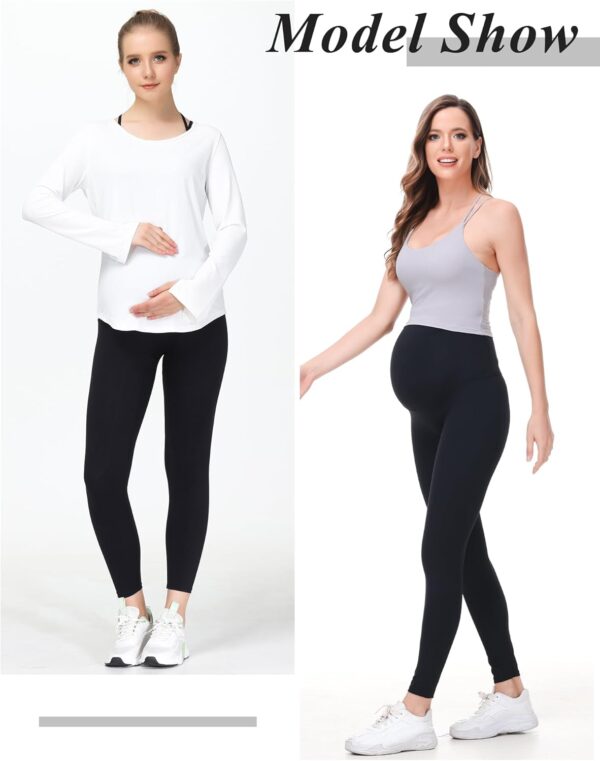 Maternity Leggings Over Bump Yoga Pants Women Soft Belly Support Pregnancy Trousers High Waisted Stretchy Workout Leggings S-XL - Image 5