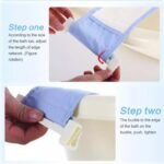 Coo11 Baby Bath Seat Support Pad, Adjustable Net for Bathtub, Non-Slip Universal Bath Seat Cushion Baby Accessories, Safety Four-Pointed Buckle Floating Bathing for Newborn (Blue) - Image 4