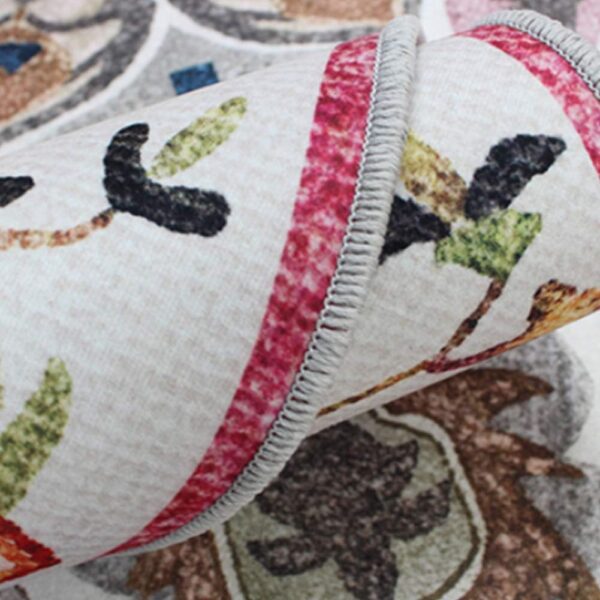 OUTGYM Kid Play Round Mat Kid Space Round Rug Child Bedroom Carpet with Animal Sealife Pattern Rug Child Gift Lightweight Non-slip Washable 120 X 120 Black - Image 2