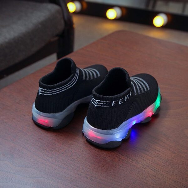 Sport Shoes Girls Boys Children Baby Run Casual Letter Led Luminous Mesh Baby Shoes Boys Casual Boots Size 4 - Image 3