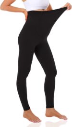 Foucome Women's Over Bump Super Soft Support Maternity Leggings Cropped Pants - Image 2