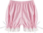 CHICTRY Kids Girls Dance Shorts Ruffle Bowknot Bloomers with Lace Trim Pettipant Safety Shorts Undershorts Bottoms Underwear - Image 6