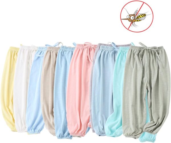 PAUBOLI Baby Long Bloomers Soft Slub Cotton Harem Pants for Boys Girls 12M-7T - Image 2