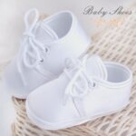 Booulfi Baby Boy Shoes Newborn White Shoes Socks for Infant Boy Girls,2 Pcs Christening Baptism Baby Shoes and Socks Set - Image 2
