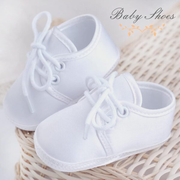 Booulfi Baby Boy Shoes Newborn White Shoes Socks for Infant Boy Girls,2 Pcs Christening Baptism Baby Shoes and Socks Set - Image 2
