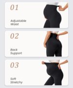 VALANDY Creamlush Maternity Leggings Over Bump Buttery Soft Belly Support Adjustable High Waisted Pregnancy Pants Yoga Pajama - Image 5