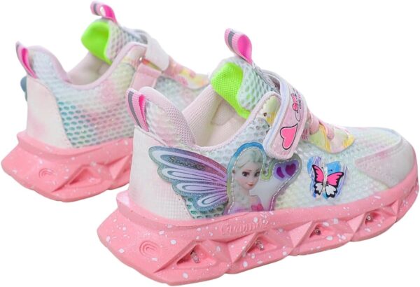 Kids Princess Shoes for Girls LED Light Up Trainers Kids Dress Up Shoes Luminous Baby Toddler Birthday Sneakers - Image 4