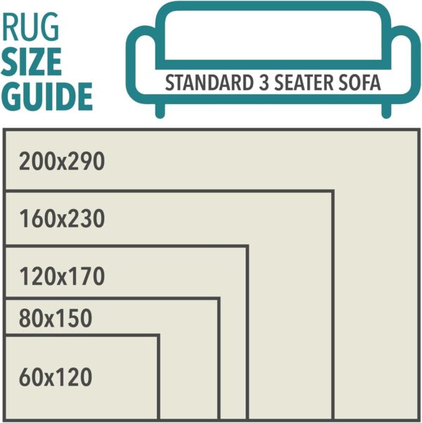 Rugs and More City Shaggy Living Room Rug - Classic Area Rug for Bedrooms or Lounge, Durable Shaggy Rug, Mint Soft Low Pile, Easy to Care, Sound Insulating (Olive, Green - 120x170cm) - Image 7