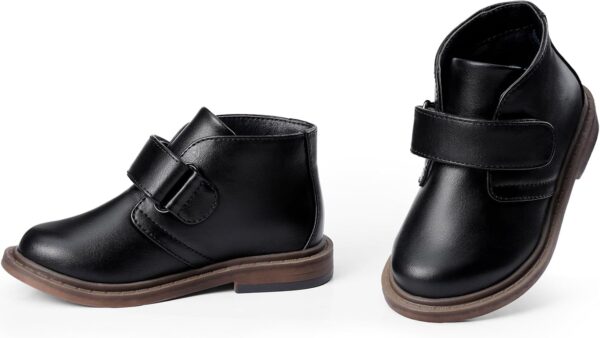 Harvest Land Boys Dress Shoes Lace-up School Shoes Kids Classic Oxford Boots Boys Loafer Flats Hook and Loop Light Comfortable for Toddler Big Kids - Image 4