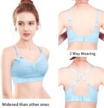 INTLMATE 3 Pack Women's Nursing Bra Seamless Wireless Night Sleep Nursing Maternity Bra Sleep Bralette with Removable Spill Prevention Pads and Bra Extenders - Image 3