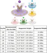 Odizli Ballerina Costume for Girls Flutter Sleeve Lace Pearl Embroidered Tulle Tutu Ballet Dress + Hair Clip + Armbands - Image 7