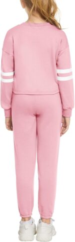 Arshiner Girls Tracksuit Set Kids 2 Piece Loungewear Activewear Outfits Girls Crop Tops Hoodies Long Sleeve Fashion Sweatshirts and Sweatpants 5-13 Years - Image 6