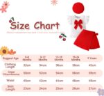 Baby Girl Clothing Set, Baby Girl Flying Sleeves Big Bowknot Decoration Carters Set, Tiny Baby Clothes Red Stretchy Elasticated Skirt Baby Girls Hat Toddler Outfit Set, 6-36 Months - Image 6