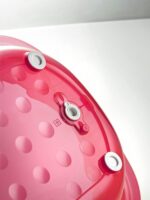 Large 50 Litre Aqua Clear Transparent Baby Bath Tub with Drainage Plug BPA Free (Pink) - Image 3