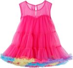 LACOFIA Girls Tutu Dress Toddler Layered Fluffy Summer Dresses Casual Party Tulle Sundress for Kids 2-8 Years