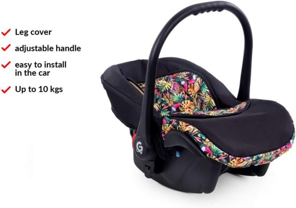 GaGaDumi Urbano 3 in 1 pram Stroller with car seat Complete Set Including Baby seat Buggy Diaper Bag rain Protection Mosquito net Solid Full Tires Gray - Image 5