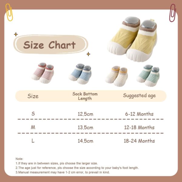 HEOXIN Baby Girls Boys First Walking Shoes, 01, Pink/Green/White/Yellow/Blue, S/M/L - Image 6