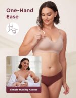 momcozy Nursing Bras for Breastfeeding, YN21 Seamless Ultra Comfort Maternity Bra, Natural Shape, Pregnancy Sleep Bralette - Image 5