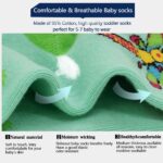 ELUTONG Toddler Non Slip Socks - 12 Pairs Kids Anti Skid Grip Cute Crew Cartoon Socks for 1-7 Years Boys Girls - Image 3