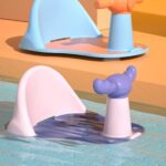 Kisangel Baby Bathtub Seat Baby Bathtub for Newborn Lightweight and Easy to Store Silent Blue Infant Shower Seat Backrest Support - Image 7