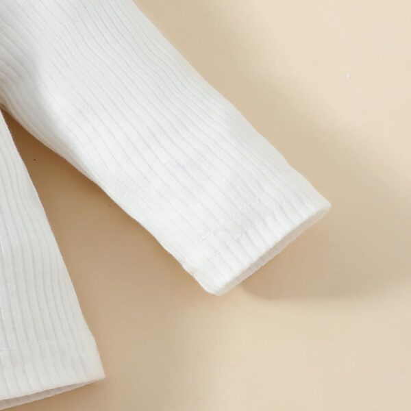 Baby Girl Clothes Ruffle Tops Long Sleeve and Pink Shorts Toddler Baby Girl Outfit Set - Image 3