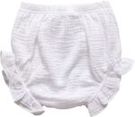 De feuilles Kids Baby Girls Summer Shorts Elastic Waist Bloomers Short Pants with Self-Tie Bowknot Decor - Image 2