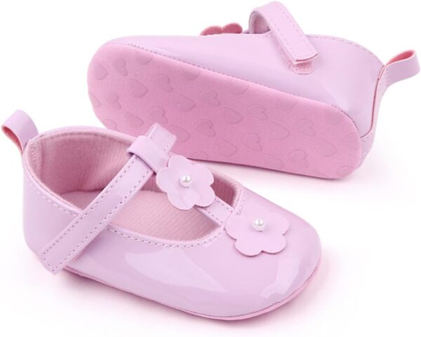 Size 8 Toddler Girl Shoes Infant Girls Baby Newborn Sneakers Cute Flower Design Walking Shoes Flat Dress Shoes Boys Sneakers Size 4 - Image 5