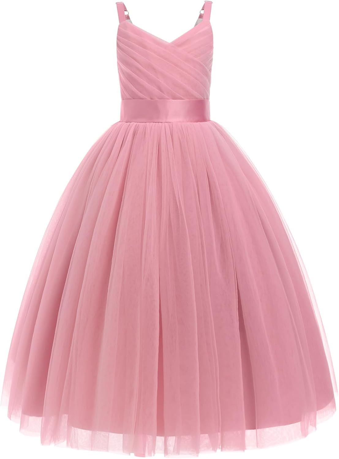 61nawXkWcUL._AC_SL1500_.jpg IBTOM CASTLE Flower Girls Tutu Dress Kids Embroidered Wedding Pageant Bridesmaid Dress Girl Pirncess Prom Birthday Party Dress Dance First Communion Ball Gown - Image 1