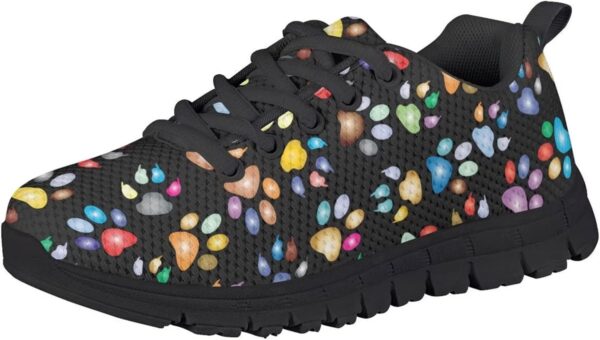 Showudesigns Boys Girls Shoes Kids Sneakers Lightweight Lace up Black - Image 2