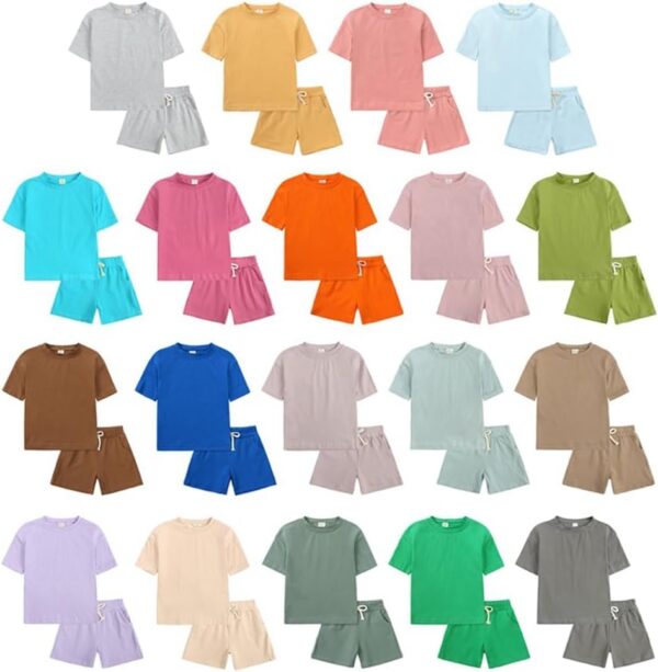 Hotfiary Boy Girls T-Shirt and Shorts Set Toddler Baby kids Clothes Summer Short Set 2pcs Outfits Clothing Sets Tracksuits - Image 3