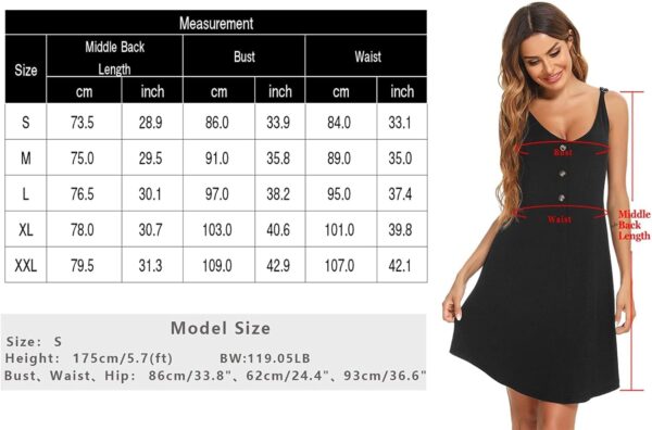 Aseniza Women's Maternity Nightdress Nightwear Nursing Breastfeeding Pregnancy Sleeveless Button Front Pyjamas Loungewear Labour Delivery Nightie for Hospital Gown - Image 7