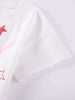 TCWWBB Girls Toddler Outfits Clothes Set Kids Cute Bunny Dancing Birthday Print Short Sleeve T-Shirt Tops Leggings Trousers 2 Piece Set Clothing Age 1-7 Years - Image 4