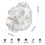 Inflatable Baby Seat for Babies 3-36 Months, Inflatable Baby Seat for Sitting Up, Blow Up Baby Floor Seat with Built in Air Pump，Baby Support Seat Shower Chair for Home (Bear Head with Tray) - Image 5