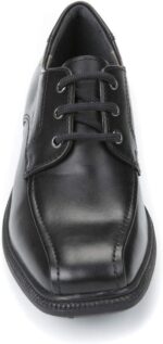 Geox Boy's Jr Federico H Shoes - Black, 5 (Youth) - Full Leather Upper, Uniform, Derby, Lace-Up, Work, Solid, Moderate Cushioning, Flat Heel, Breathable and Waterproof Membrane - Image 3
