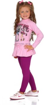 FUTURO FASHION Girls Children Full Length Plain Cotton Leggings Cycling Casual Wear Infant Trousers Leggings Solid Tights Pants for Kids