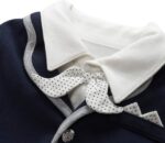 FamukaBaby Boys Romper One-Piece Suit Gentleman Jumpsuit Bow Tie Cotton Formal Outfits - Image 3