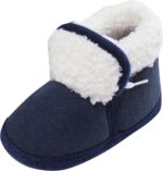 SRTUMEY Toddler Girls' Snow Boots Toddler Winter Snow Boots Kids Fur Lined Warm Boots Baby Boys Girls Thermal Winter Boots Non Slip Ankle Booties Shoes Christmas Gifts for Kids