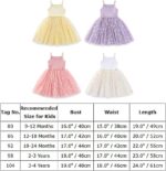 IWEMEK Toddler Kids Baby Girls Daisy Dress Spaghetti Strap Ribbed Knit Tulle Tutu Dresses Flower Girl Wedding Party Bridesmaid Birthday Pageant Prom Dresses Ball Gown - Image 6