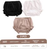Newborn Baby Girls Boys Pants,3Pcs Shorts Set,Cotton Linen Blend Cute Floral Bloomers,Cute Floral Triangle Baby Girl Bloomers for Toddler Girls - Image 4