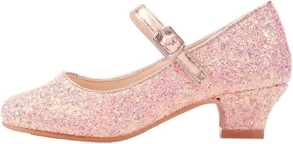 Princess Shoes Girls' Mary Jane Shoes - High Heel Girls Party Shoes - Wedding Party Girls Communion Shoes Ides Flower Girl Shoes - Versatile Flat Shoes - Image 7