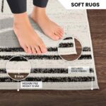 Livabliss Nairobi Geometric Rug - Scandi Area Rugs Living Room 130x170 cm, Dining, Kitchen - Neutral, Abstract Patterned Rugs, Boho Style, Easy Care Pile - Large Rug, Ivory, Black and Cream - Image 4