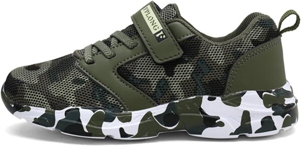 Little Boys Girls Sport Shoes Mesh Walking Footwear,Unisex Kids Sneakers Sports Running Boys Tennis Breathable Lightweight Fashion Camouflage Shoes for Boys - Image 2