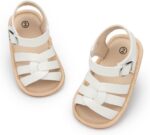 CENCIRILY Infant Baby Girls Summer Sandals Newborn Bow-Knot Open Toe Beach Shoes Casual Lightweight Anti Slip Sole Flat