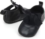 Baby Girls First Walking Shoes with Bowknot Soft Sole Newborn Loafers Autumn Round Head Leatherwear Flat Shoes Anti-Slip Princess Wedding Dress Mary Jane Shoes Infant Toddler Shoes - Image 2