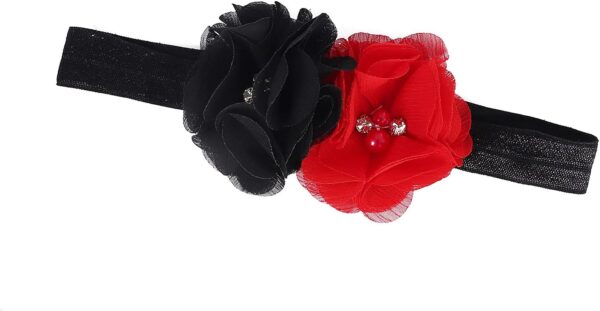 Eledobby Baby Girls Tutu Skirt with Diaper Cover 2 Pieces Newborn Pleated Tulle Skirts Headband Set Layered Bloomers Toddler Clothes for Birthday Photography Black 1-2 Years - Image 7