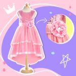 Light up Girls' Sequin Dresses, Sleeveless Princess Flower Dress with Headband for Girls Aged 3 to 12 Year Old, Summer Dress for Party, Prom, Birthday, School - Image 5