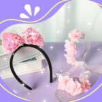 Light up Girls' Sequin Dresses, Sleeveless Princess Flower Dress with Headband for Girls Aged 3 to 12 Year Old, Summer Dress for Party, Prom, Birthday, School - Image 8