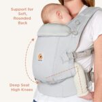 Ergobaby Adapt Baby Carrier for Newborns from Birth, 3 Positions, SoftTouch Cotton, Ergonomic Baby Belly Carrier, Back Carrier, Baby Carrier, Slate Blue - Image 4