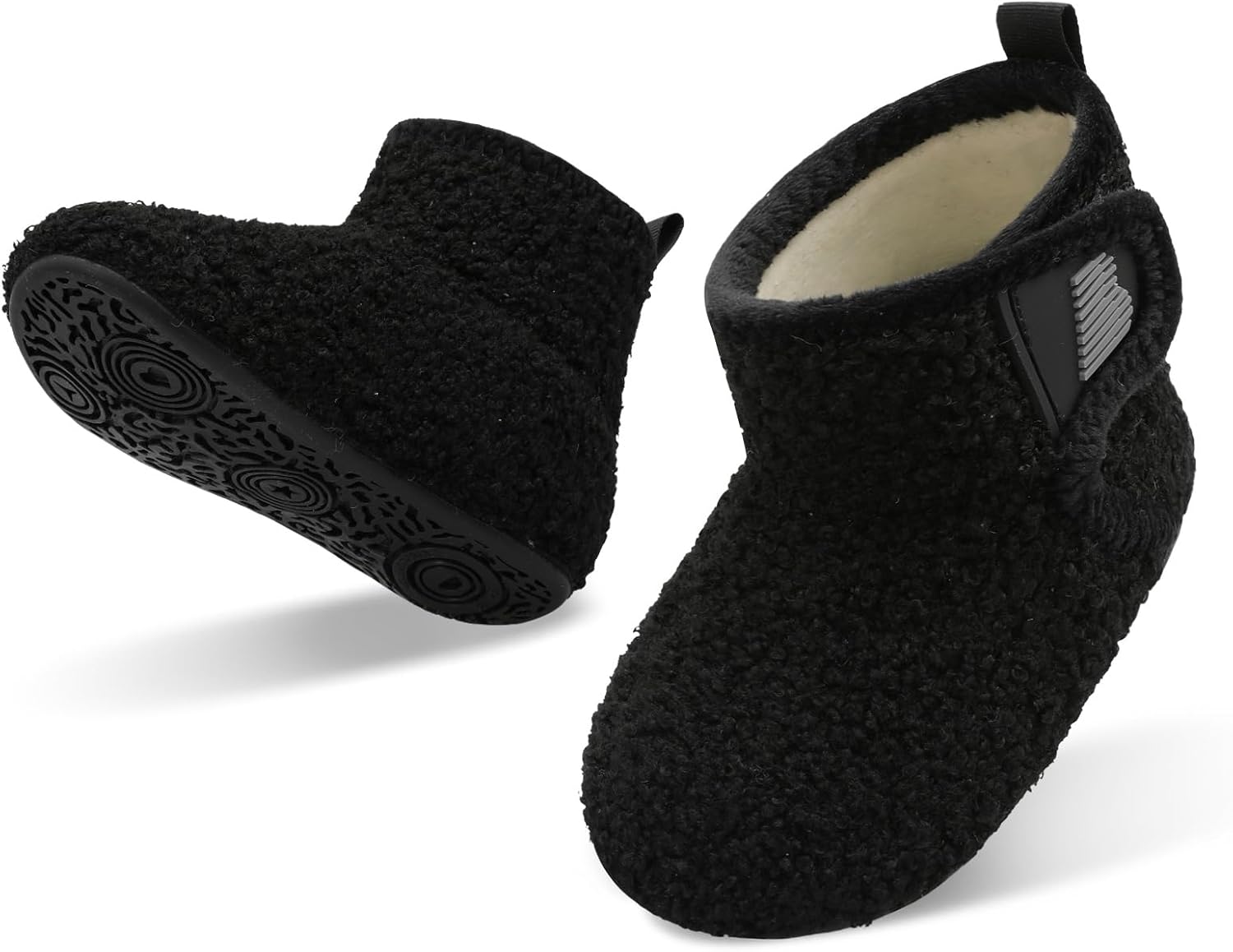 61tAd9zwBeL._AC_SL1500_.jpg JOINFREE Baby Girls Boys House Shoes Baby Slippers with Non-Slip Rubber Sole Toddlers Cozy Home Booties - Image 1